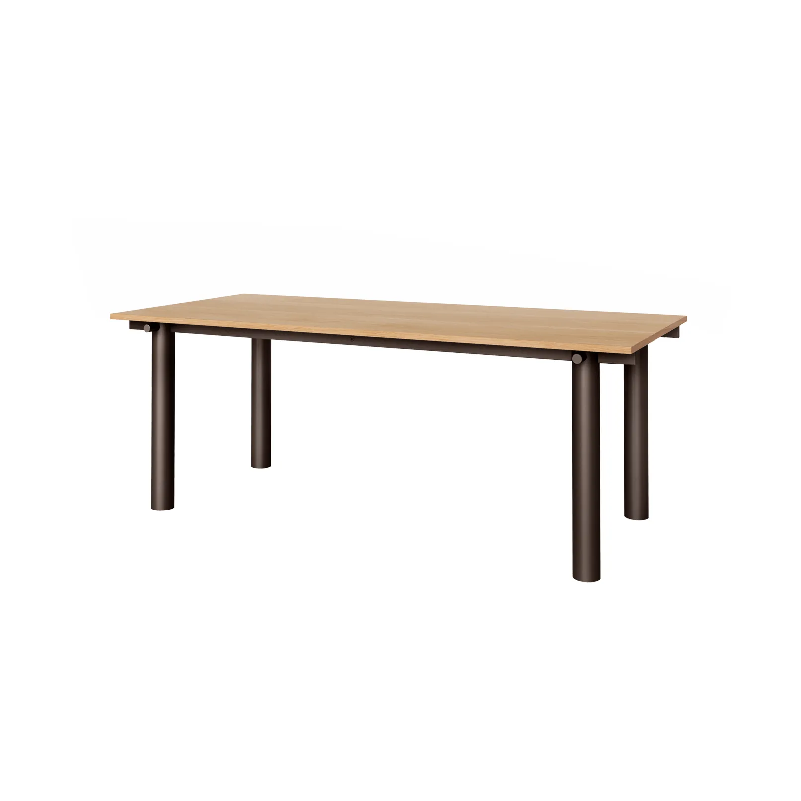Atura dining table, Dark chocolate-oak veneer, 90x200 cm Ferm Living