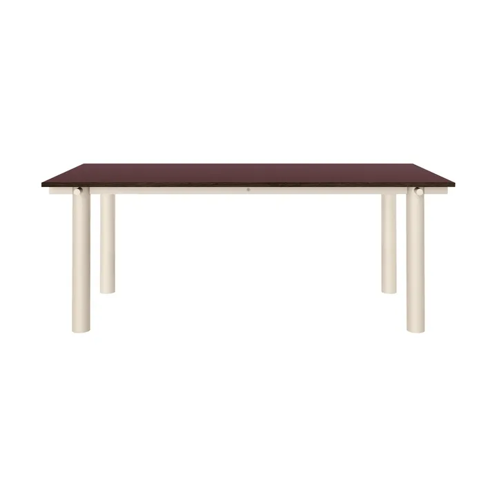 Atura dining table - Light cashmere-burgundy, 90x200 cm - Ferm Living