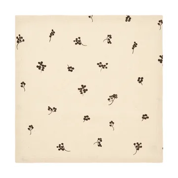 Baies cotton napkin 40x40 cm 4-pack - Natural-dark chocolate - Ferm Living