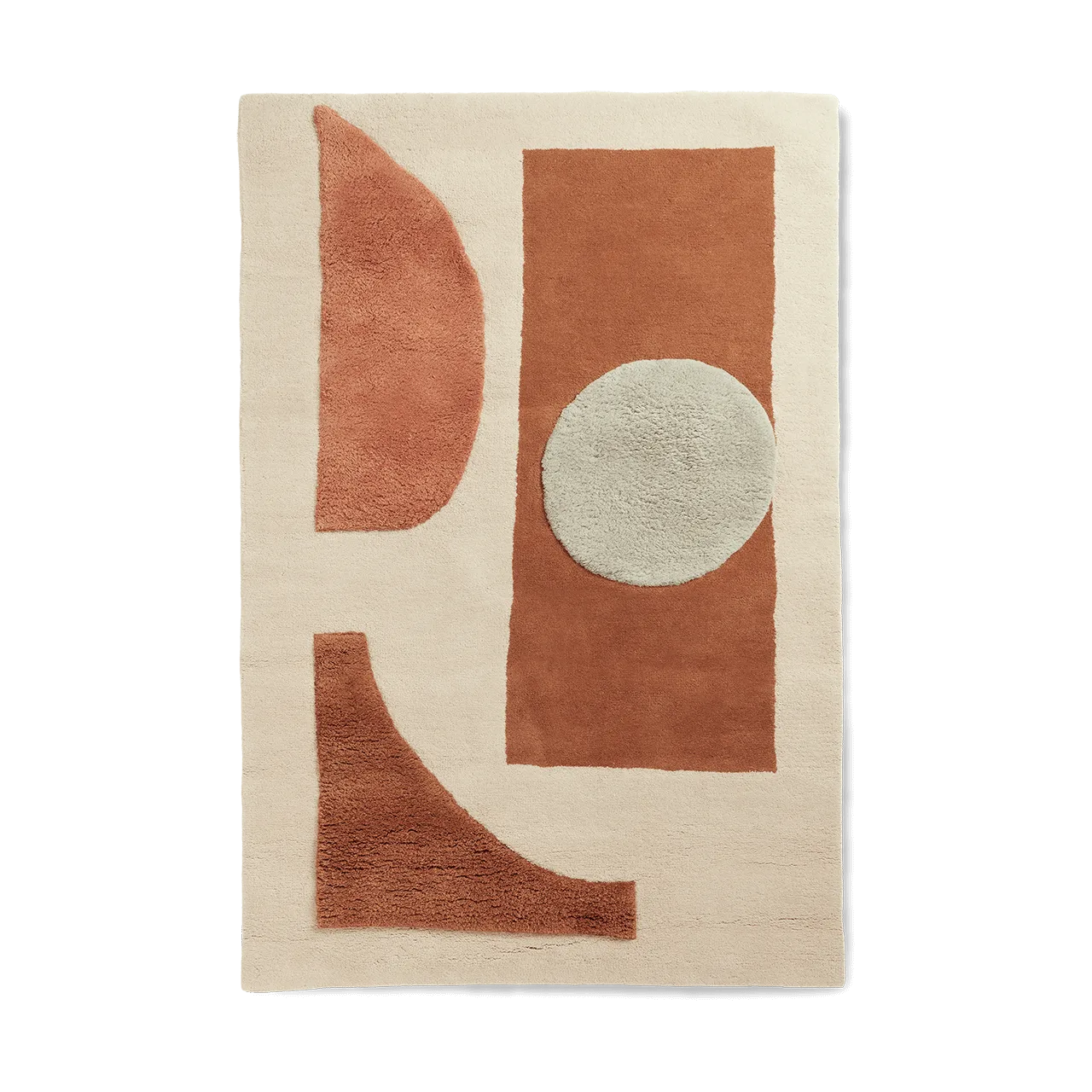Bloco tufted rug, Blush-off white, 120x180 cm Ferm Living