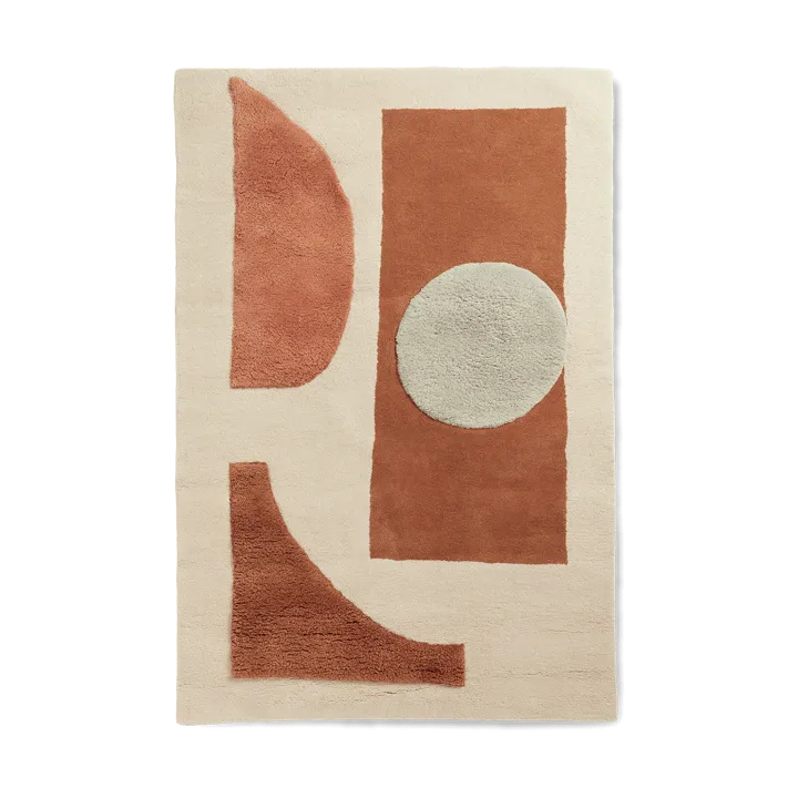 Bloco tufted rug - Blush-off white, 120x180 cm - Ferm Living