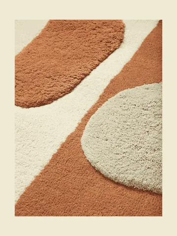 Bloco tufted rug - Blush-off white, 120x180 cm - Ferm Living