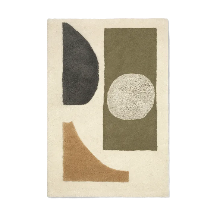 Bloco tufted rug - Green-off white, 120x180 cm - Ferm Living