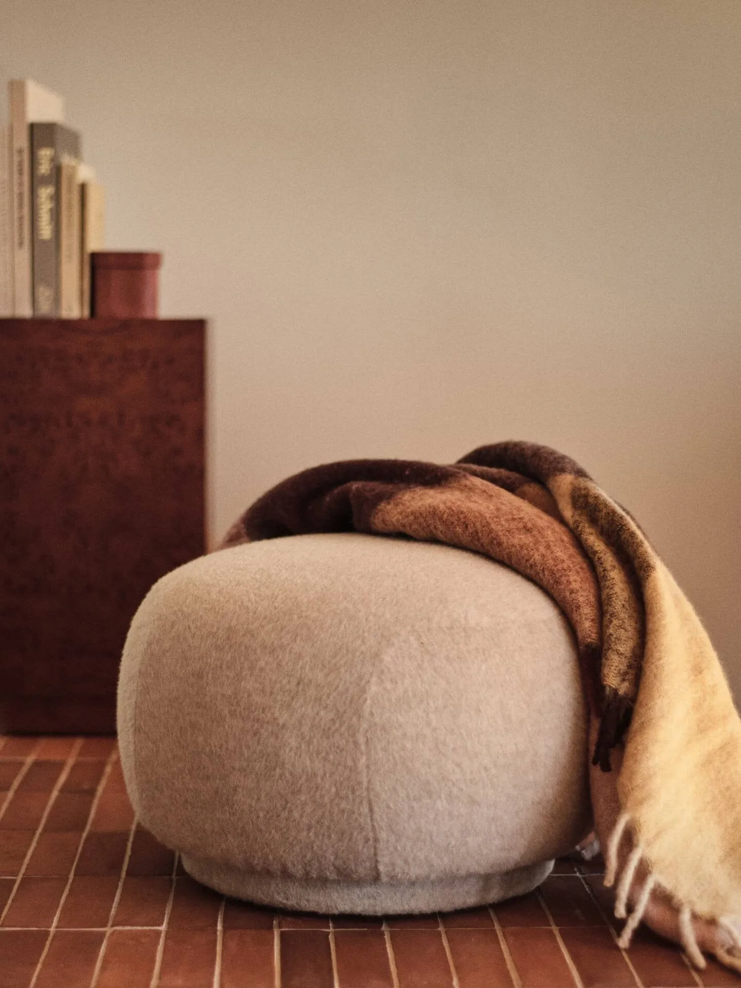 Blur mohair throw, Butter-pale rose, 130x170 cm Ferm Living