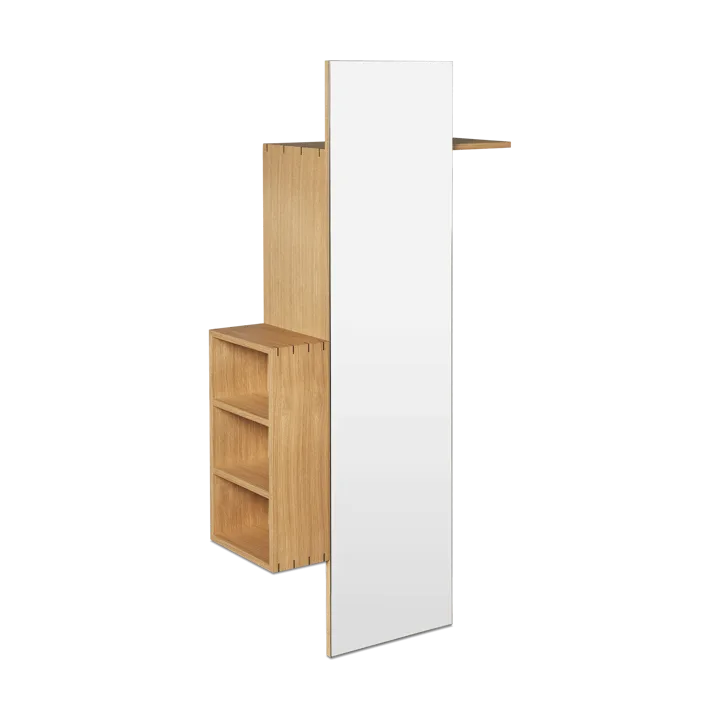 Bon hallway cabinet coat rack with mirror - Oiled Oak - Ferm Living