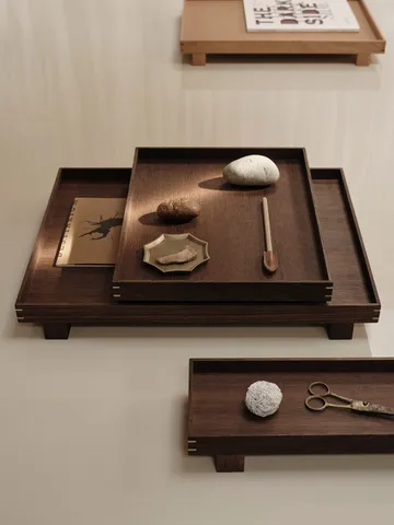 Bon wooden tray large - Smoked oak - Ferm Living