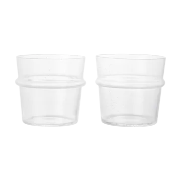 Boya drinking glass low 30 cl 2-pack - Clear - Ferm Living