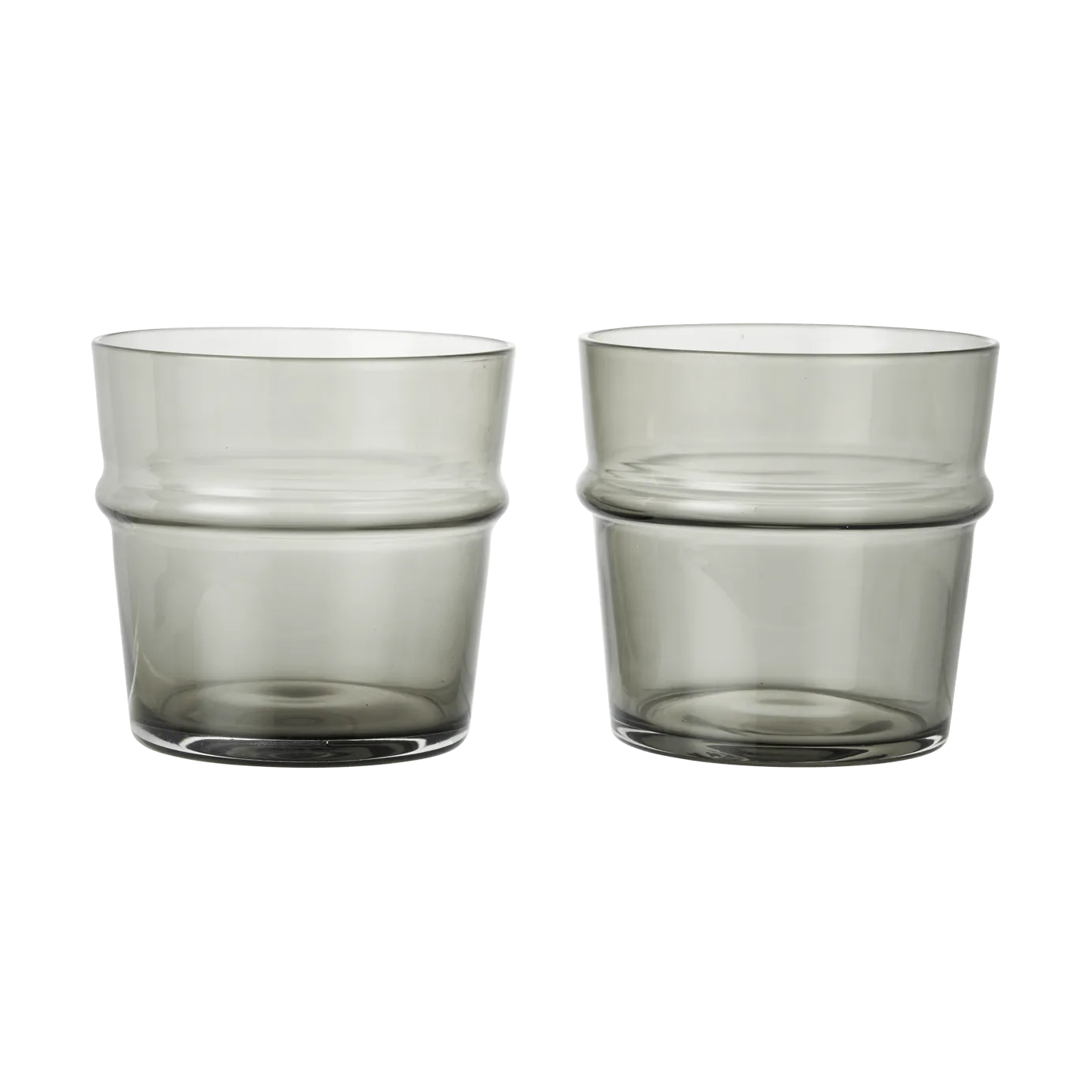 Boya drinking glass low 30 cl 2-pack, Smoked Grey Ferm Living