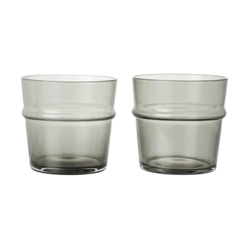 Boya drinking glass low 30 cl 2-pack - Smoked Grey - Ferm Living