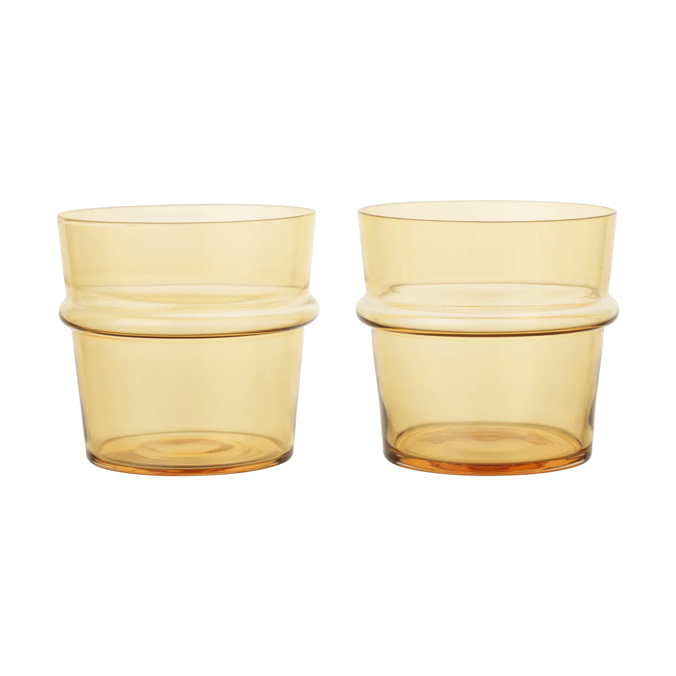 Boya drinking glass low 30 cl 2-pack, Yellow Ferm Living