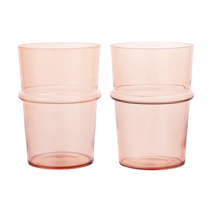 Boya drinking glass tall 45 cl 2-pack - Blush - Ferm Living