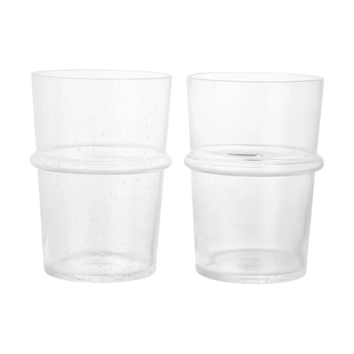 Boya drinking glass tall 45 cl 2-pack - Clear - Ferm Living