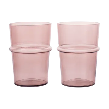 Boya drinking glass tall 45 cl 2-pack - Mauve - Ferm Living