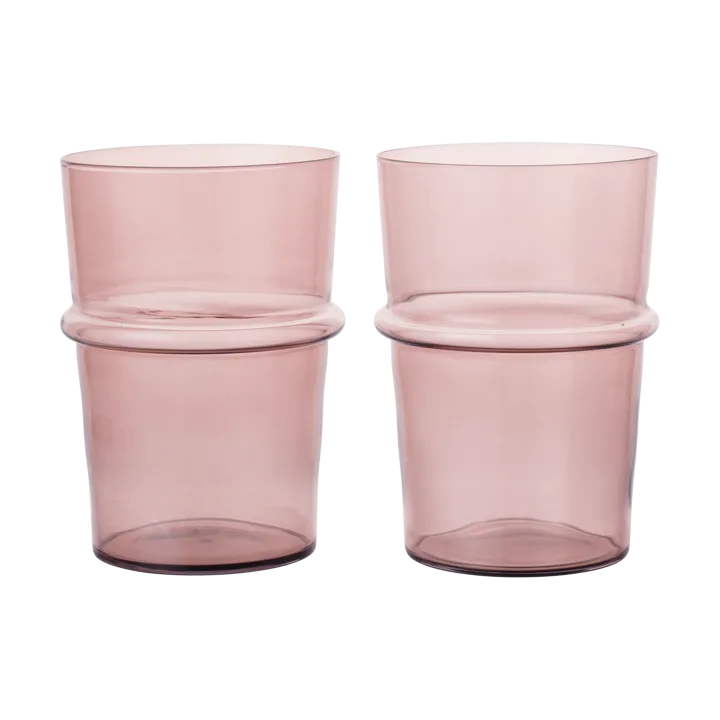 Boya drinking glass tall 45 cl 2-pack - Mauve - Ferm Living