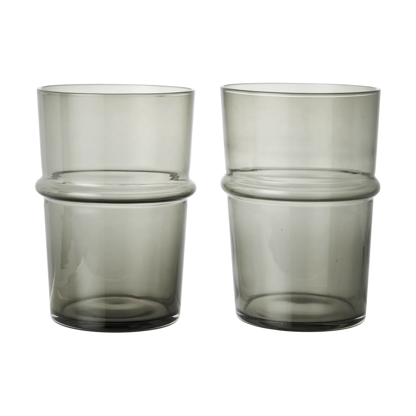 Boya drinking glass tall 45 cl 2-pack, Smoked Grey Ferm Living