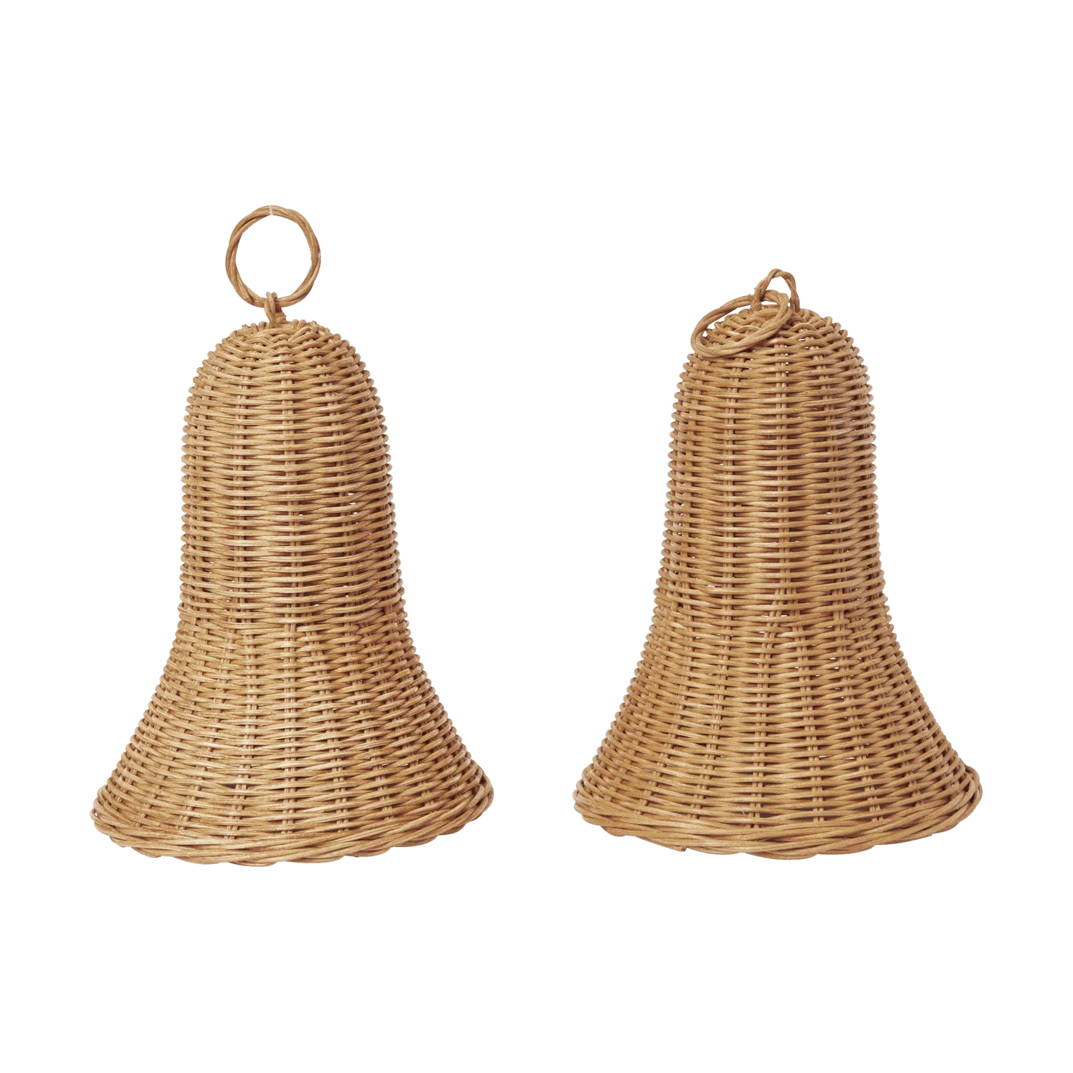 Braided bells Christmas ornament 20 cm 2-pack, Natural Ferm Living
