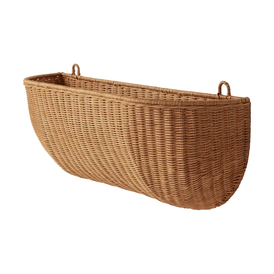Braided wall pocket wall basket 25x75 cm, Natural Ferm Living