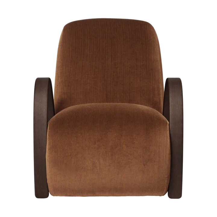 Buur lounge chair devoré velvet - Rust - Ferm Living