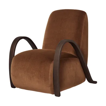 Buur lounge chair devoré velvet - Rust - Ferm Living