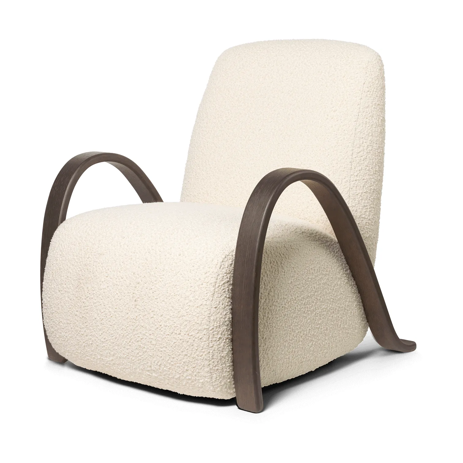 Buur lounge chair Nordic Bouclé, Off-white Ferm Living