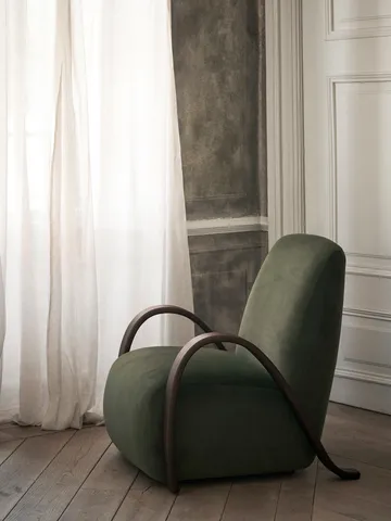 Buur lounge chair Rich Velvet - Pine - Ferm Living