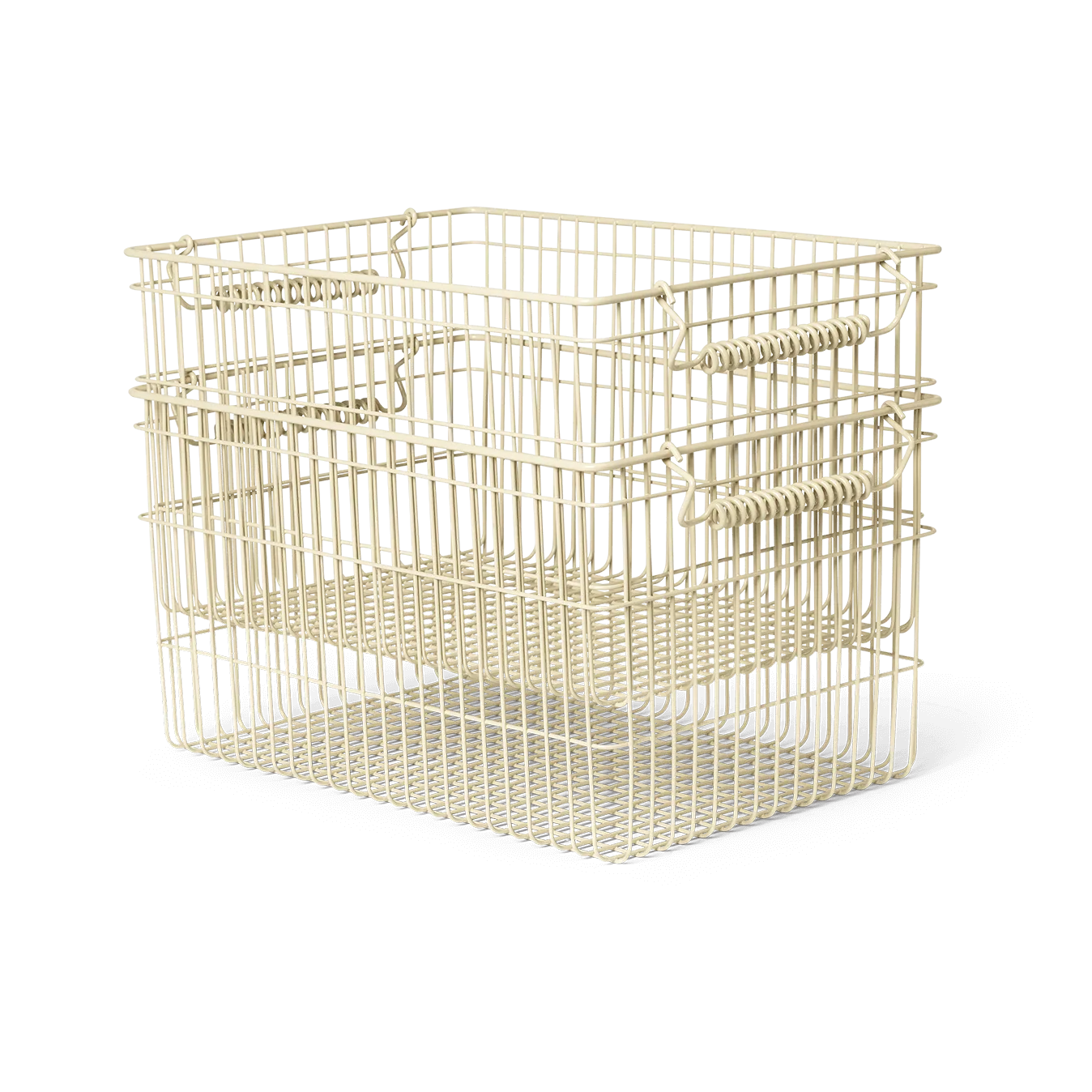 Cala stackable basket 2-pack, Cashmere Ferm Living