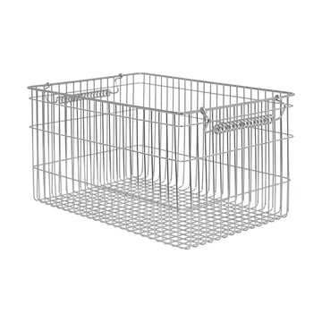 Cala stackable basket 2-pack - Stainless steel, 36.2x26.2x20.2 cm - Ferm Living