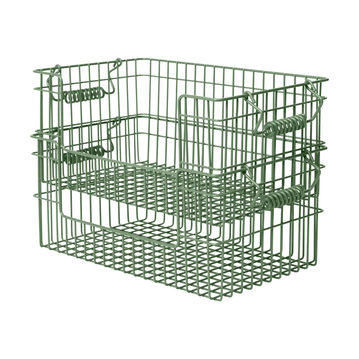Cala stackable basket 2-pack, Verdant green, 28.7x18x13 cm Ferm Living