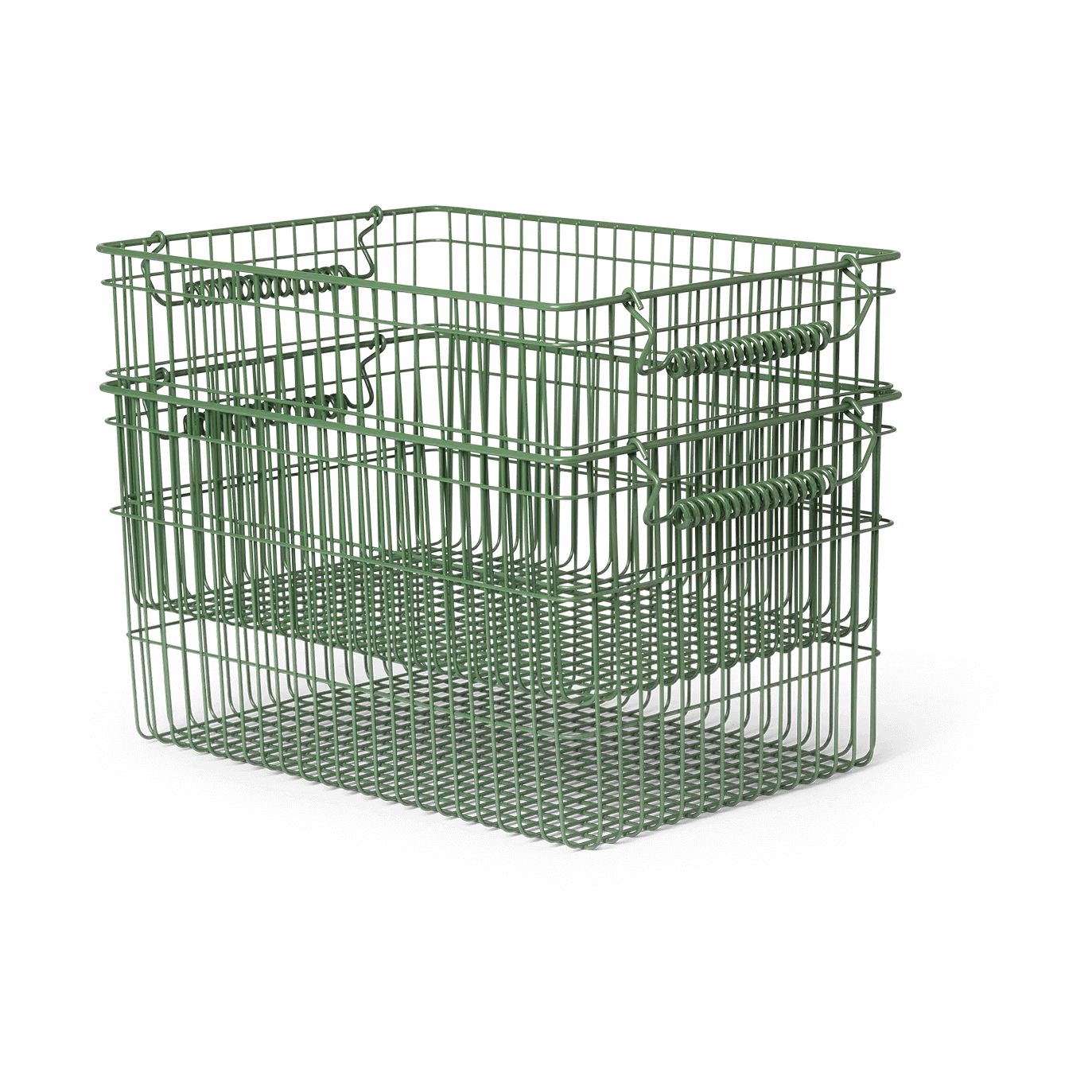 Cala stackable basket 2-pack, Verdant green Ferm Living