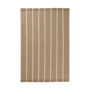 Calm kelim carpet - Dark Sand, Off-white, 140x200 cm - Ferm Living