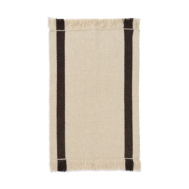 Calm kelim door mat, Off-white, Coffee, 50x70 cm Ferm Living