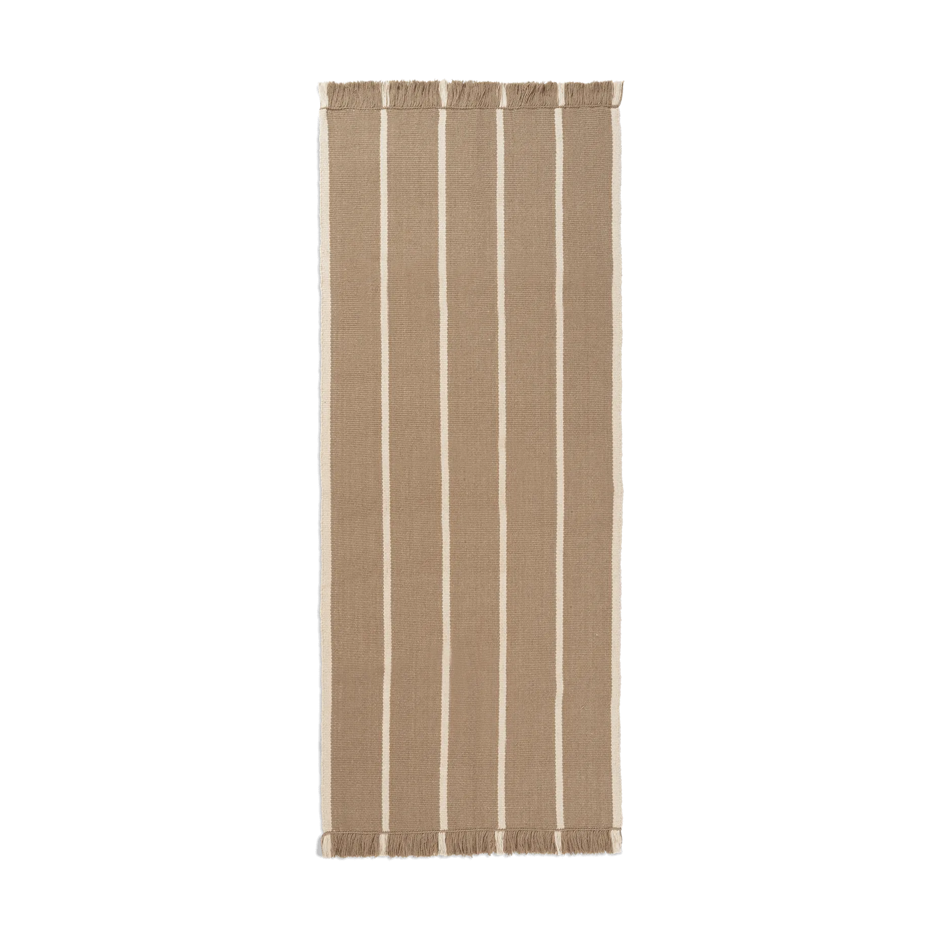 Calm kelim walking mat, Dark Sand, Off-white, 80x200 cm Ferm Living