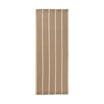 Calm kelim walking mat - Dark Sand, Off-white, 80x200 cm - Ferm Living