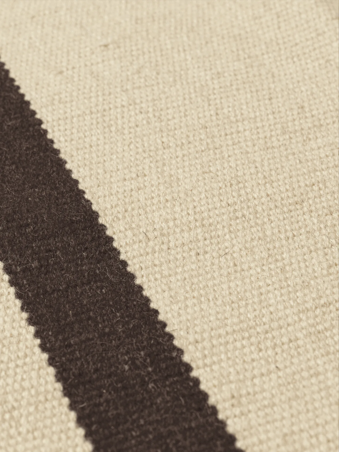 Calm kelim walking mat, Off-white, Coffee, 80x200 cm Ferm Living