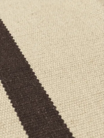 Calm kelim walking mat - Off-white, Coffee, 80x200 cm - Ferm Living