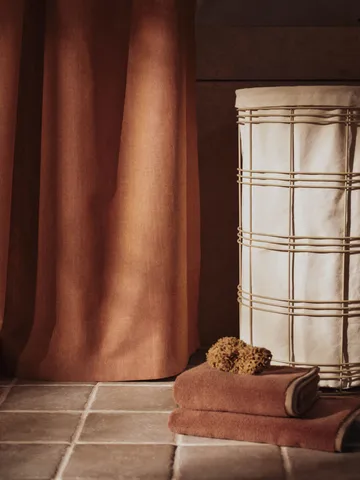 Chambray shower curtain - Brown clay - Ferm Living
