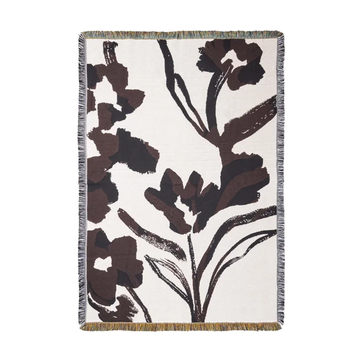 Cilla tapestry throw 120x170 cm - Off-white-Dark grape - Ferm Living