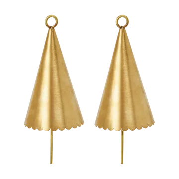 Cone bell decoration hangings 2-pack - Brass - Ferm Living