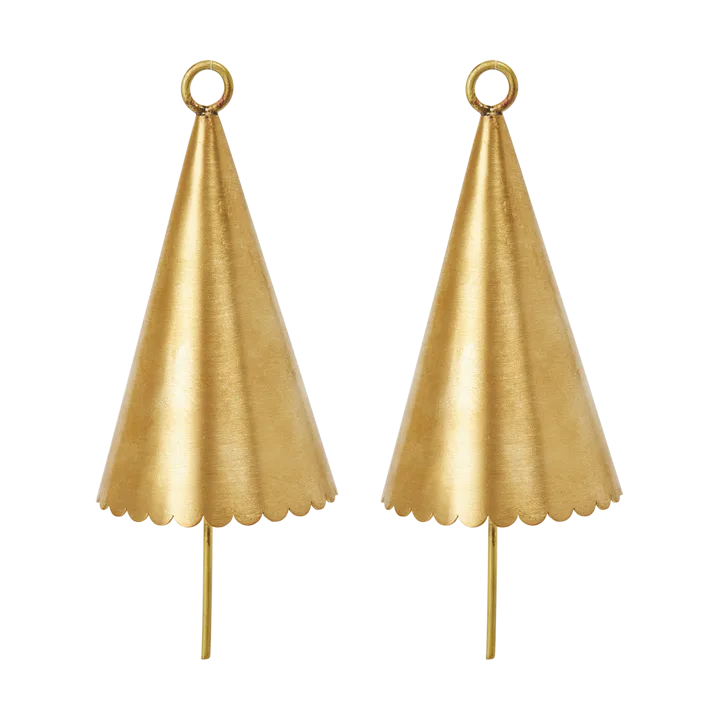Cone bell decoration hangings 2-pack - Brass - Ferm Living