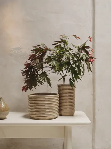 Corduroy flower pot Ø20x15 cm - Cashmere - Ferm Living