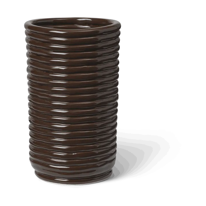 Corduroy vase 21 cm - Carob Brown - Ferm Living