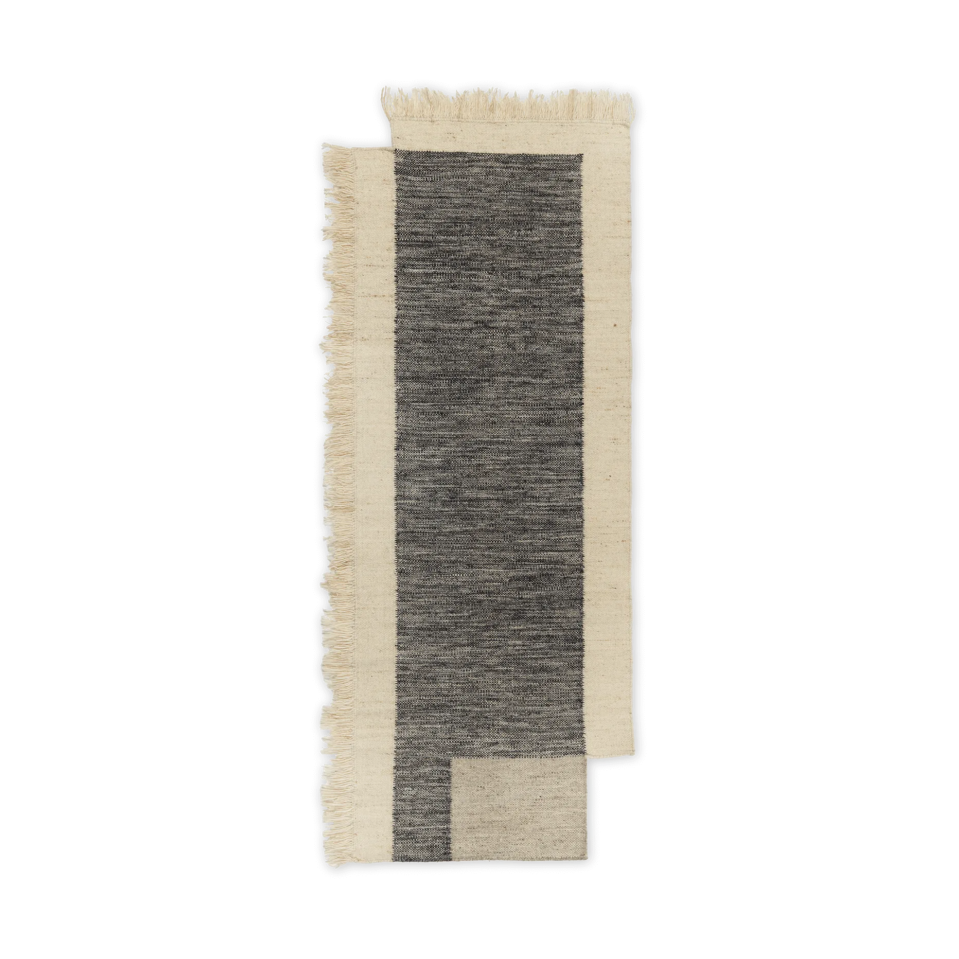 Counter hallway rug, Charcoal-Off-white, 80x200 cm Ferm Living