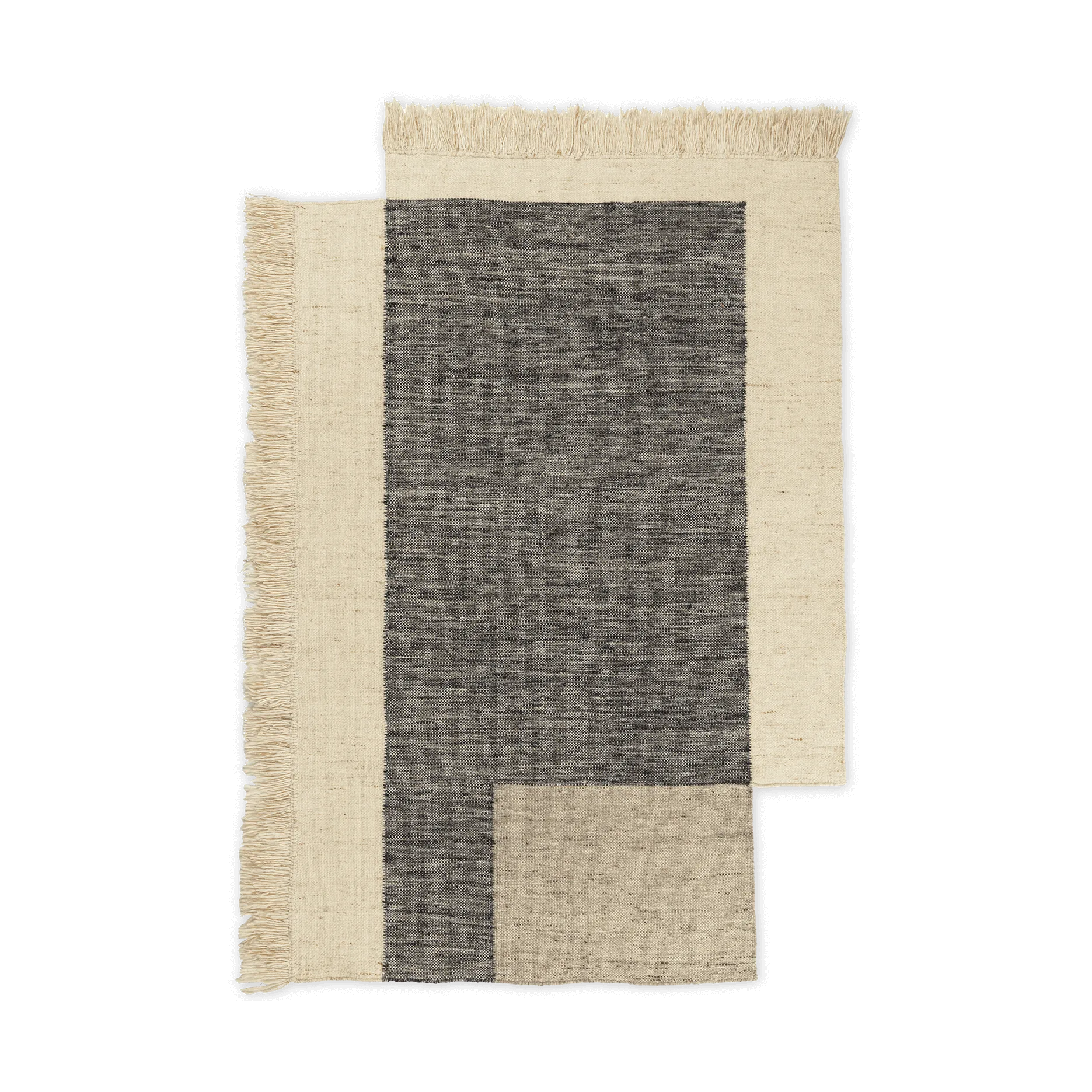Counter wool rug, Charcoal-Off-white, 140x200 cm Ferm Living