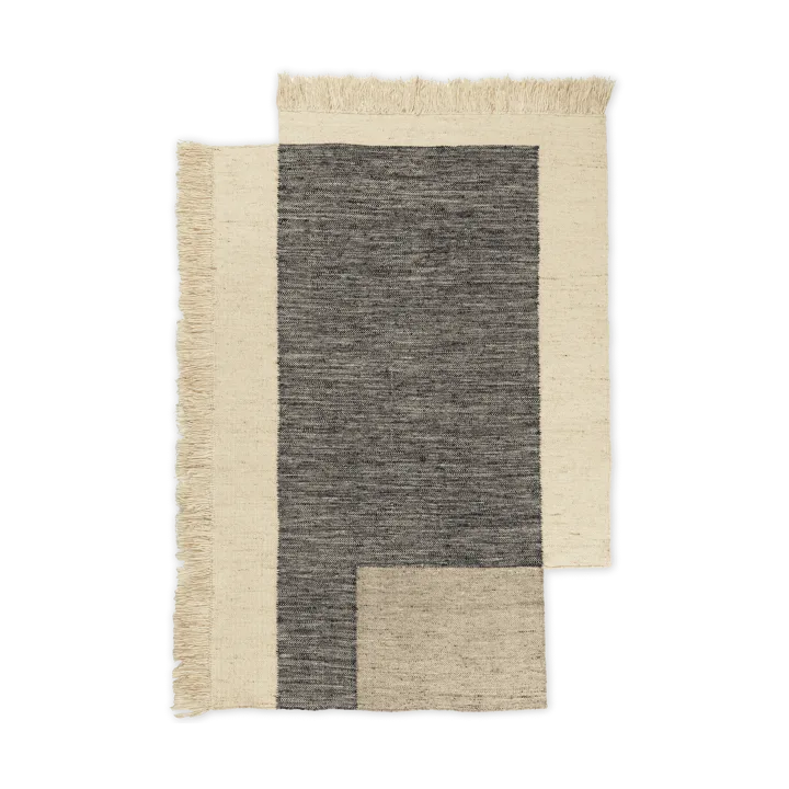 Counter wool rug - Charcoal-Off-white, 140x200 cm - Ferm Living
