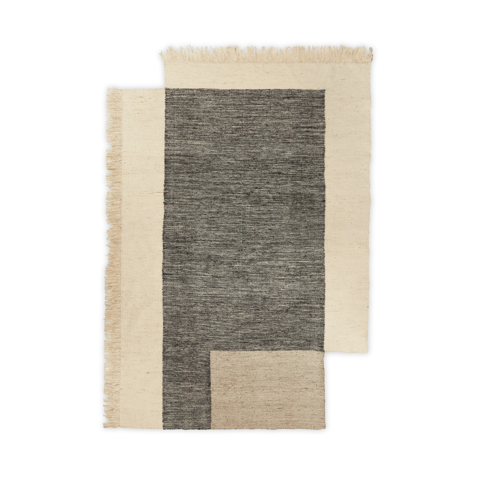 Counter wool rug, Charcoal-Off-white, 200x300 cm Ferm Living