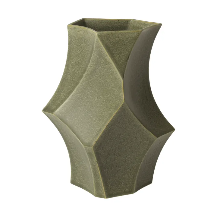 Cueva vase 26 cm - Dark sage - Ferm Living