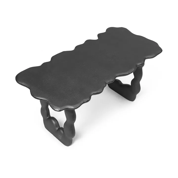 Dal Piece coffee table 100x50x47 cm - Black Aluminium - Ferm Living