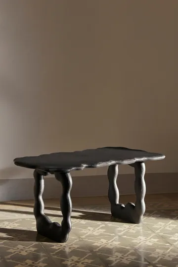 Dal Piece coffee table 100x50x47 cm - Black Aluminium - Ferm Living