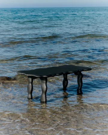 Dal Piece coffee table 100x50x47 cm - Black Aluminium - Ferm Living