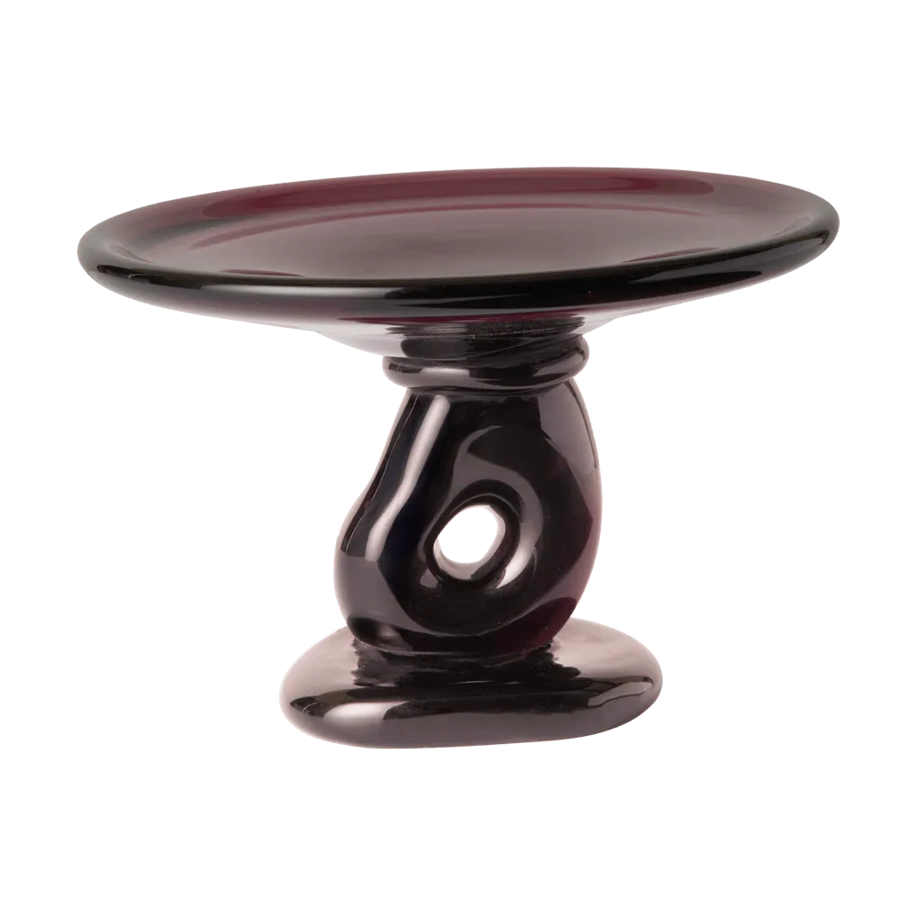 Damo glass centerpiece bowl Ø21 cm, Dark Grape Ferm Living